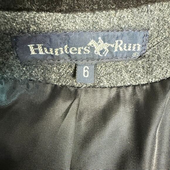 Vintage Hunters Run Grey Wool Button Up Victorian Style Blazer Jacket - Picture 5 of 5